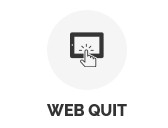 Icon of a computer screen for Web Quit